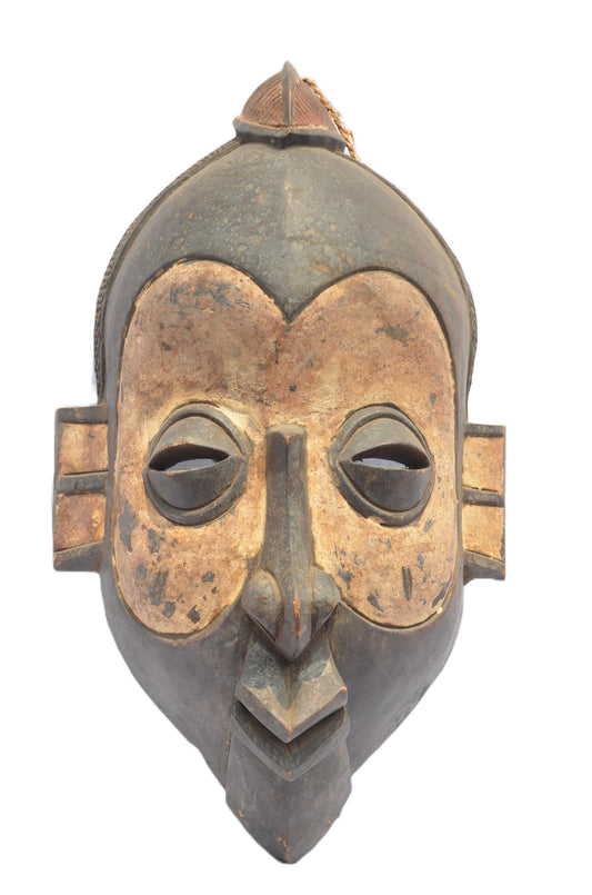 Authentic Yaka Mask – African Tribal Wood Wall Decor – Hand-Carved Congo Art