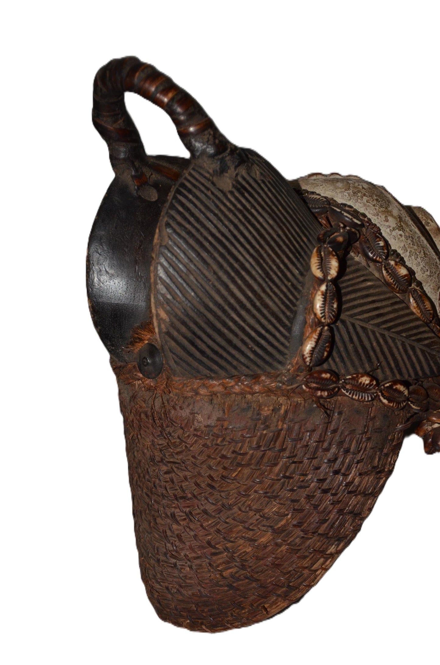 Beaded Bapunu Mask – Hand-Carved Wood Tribal Wall Decor – Gabon African Art
