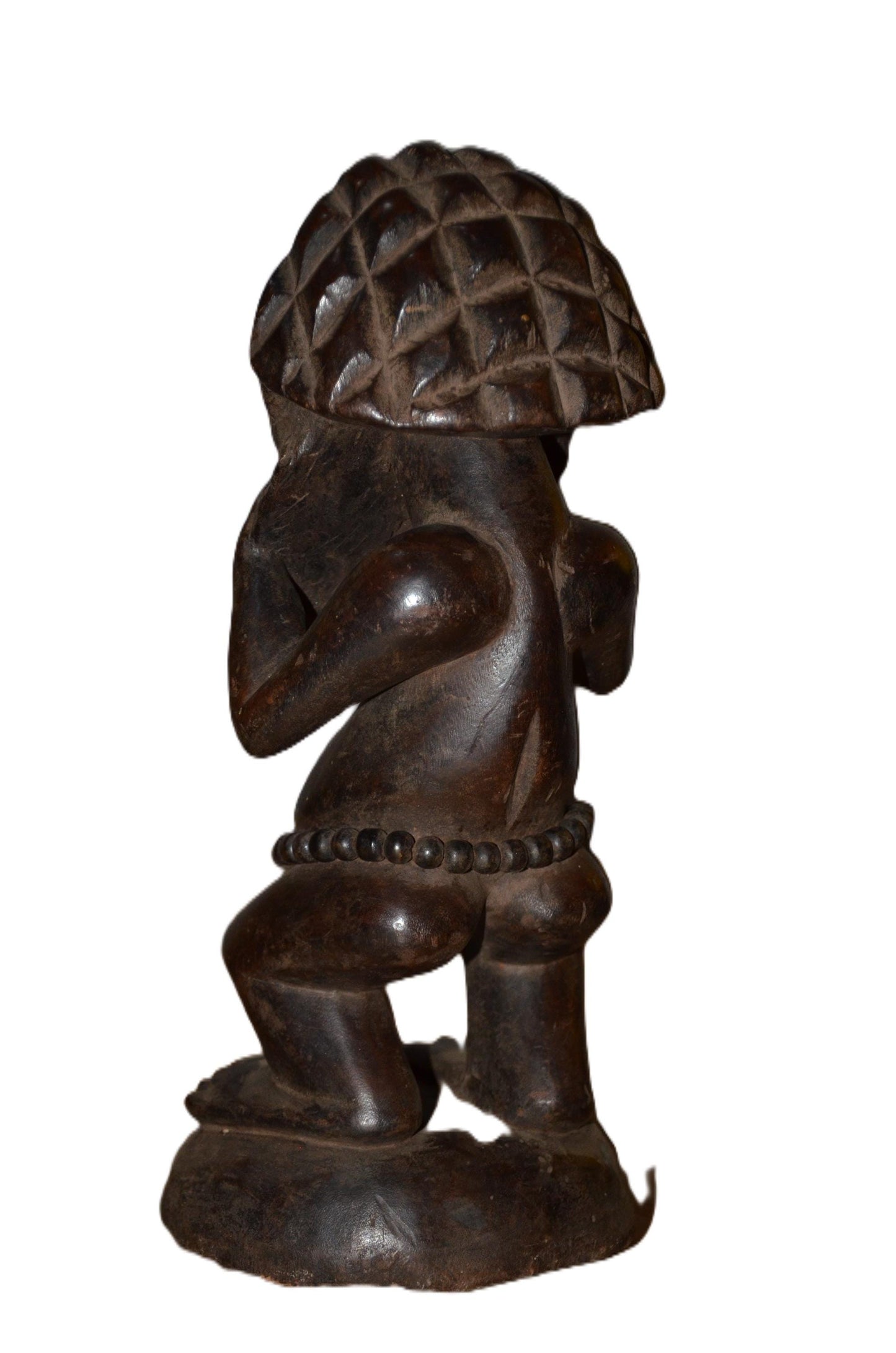 Authentic Kumu Statue – African Tribal Art – Hand-Carved Congo Wood Figurine