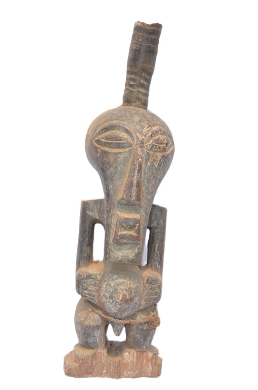 Authentic Songye Statue – African Tribal Art – Hand-Carved Congo Wood Sculpture