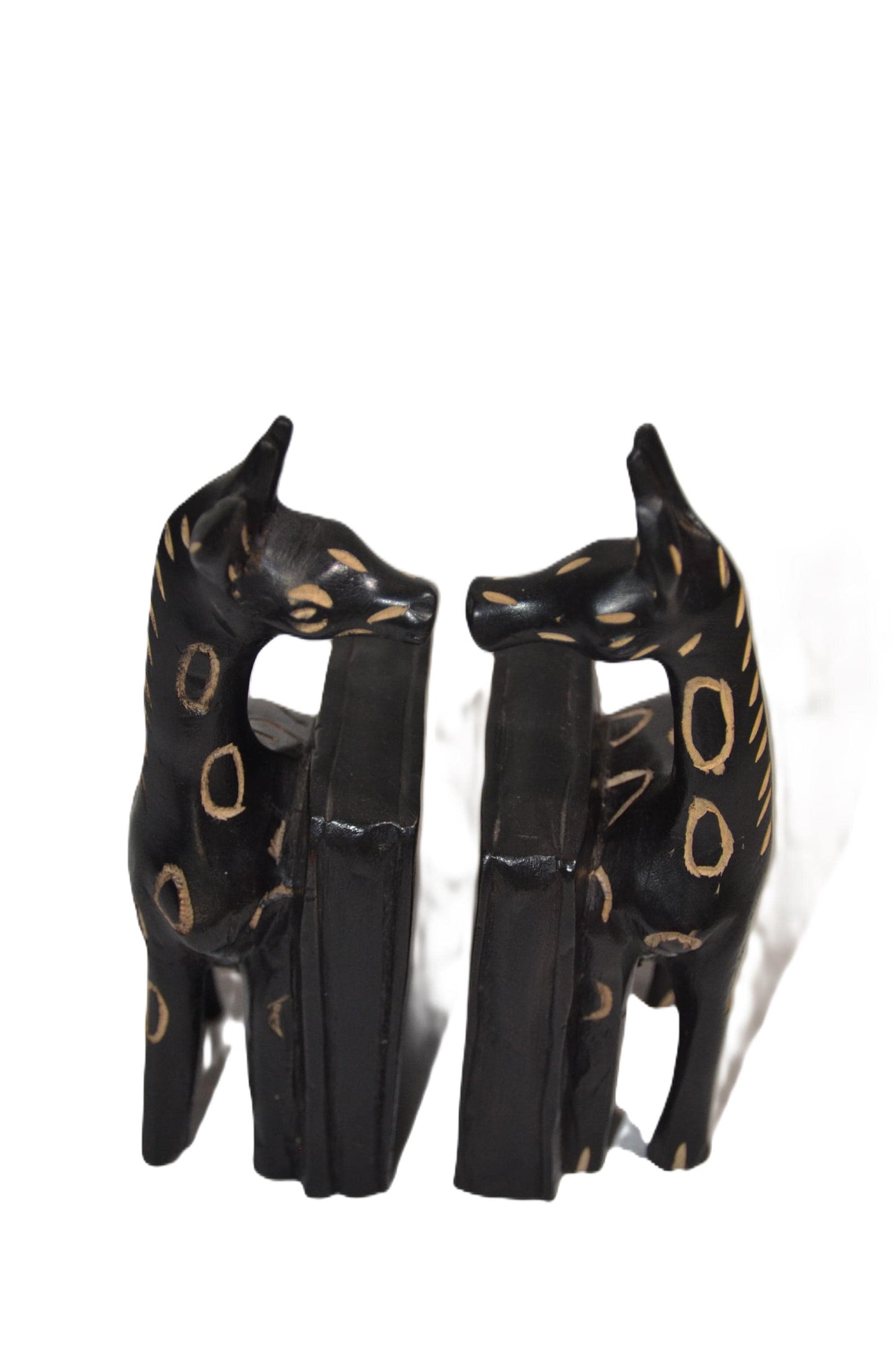 Handcrafted Zebra Bookends – Pair of Wooden Safari Book Holders – Africa Art
