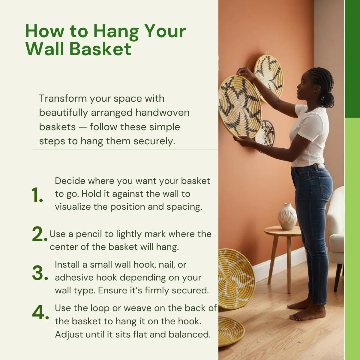 Woven Sisal Hand Fan Wall Hanging – African Decorative Fan (Set of 3)