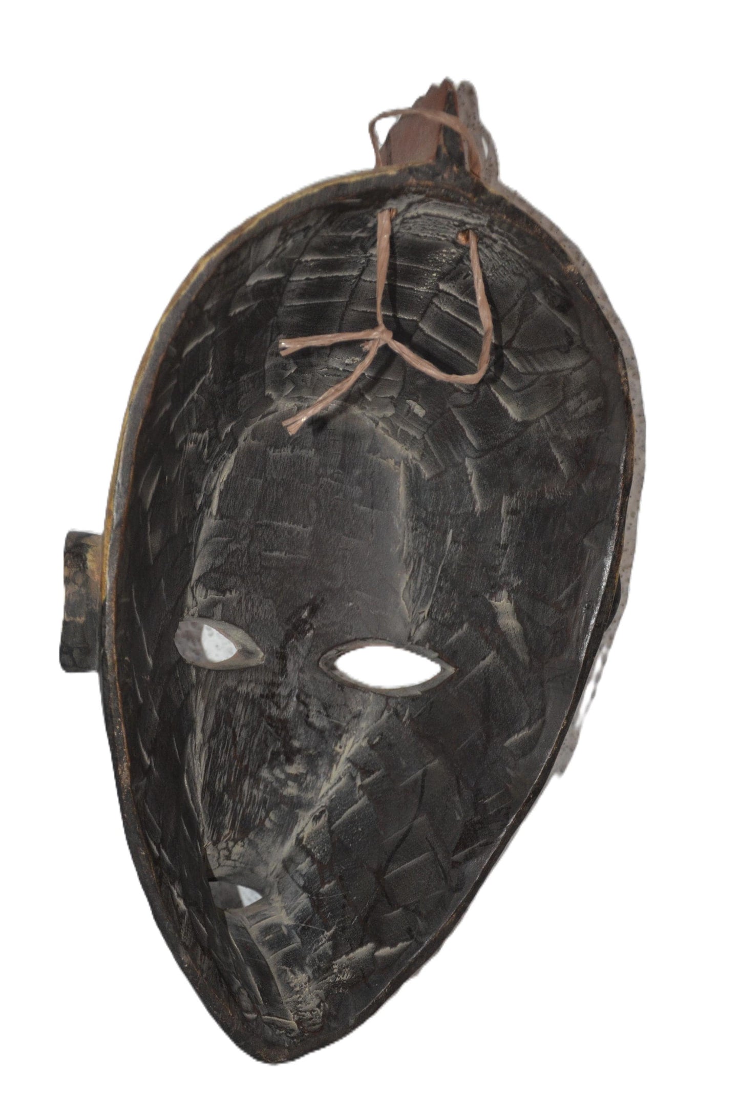 African Pende Mbuya Mask Tribal Wall Decor Hand Carved Wood Housewarming Gift