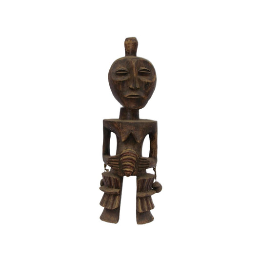 Lega Janus Statue – Two-Faced African Wood Sculpture – Congo Bwami Society Art