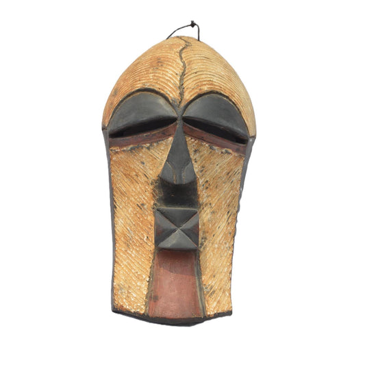 Songye Mask – African Tribal Art – Hand-Carved Wood Wall Decor – Congo Sculpture