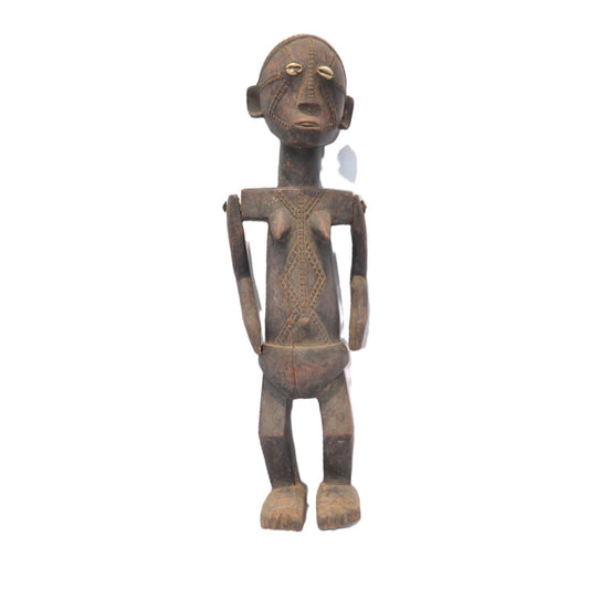 Authentic Tabwa Female Statue – African Tribal Art – Hand-Carved Congo Figurine