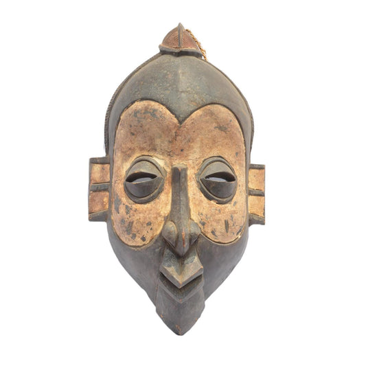 Authentic Yaka Mask – African Tribal Wood Wall Decor – Hand-Carved Congo Art