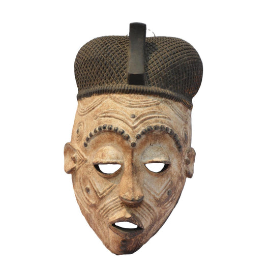 Rare Benelulua Mask – Hand-Carved Wood Tribal Wall Decor – Congo African Art