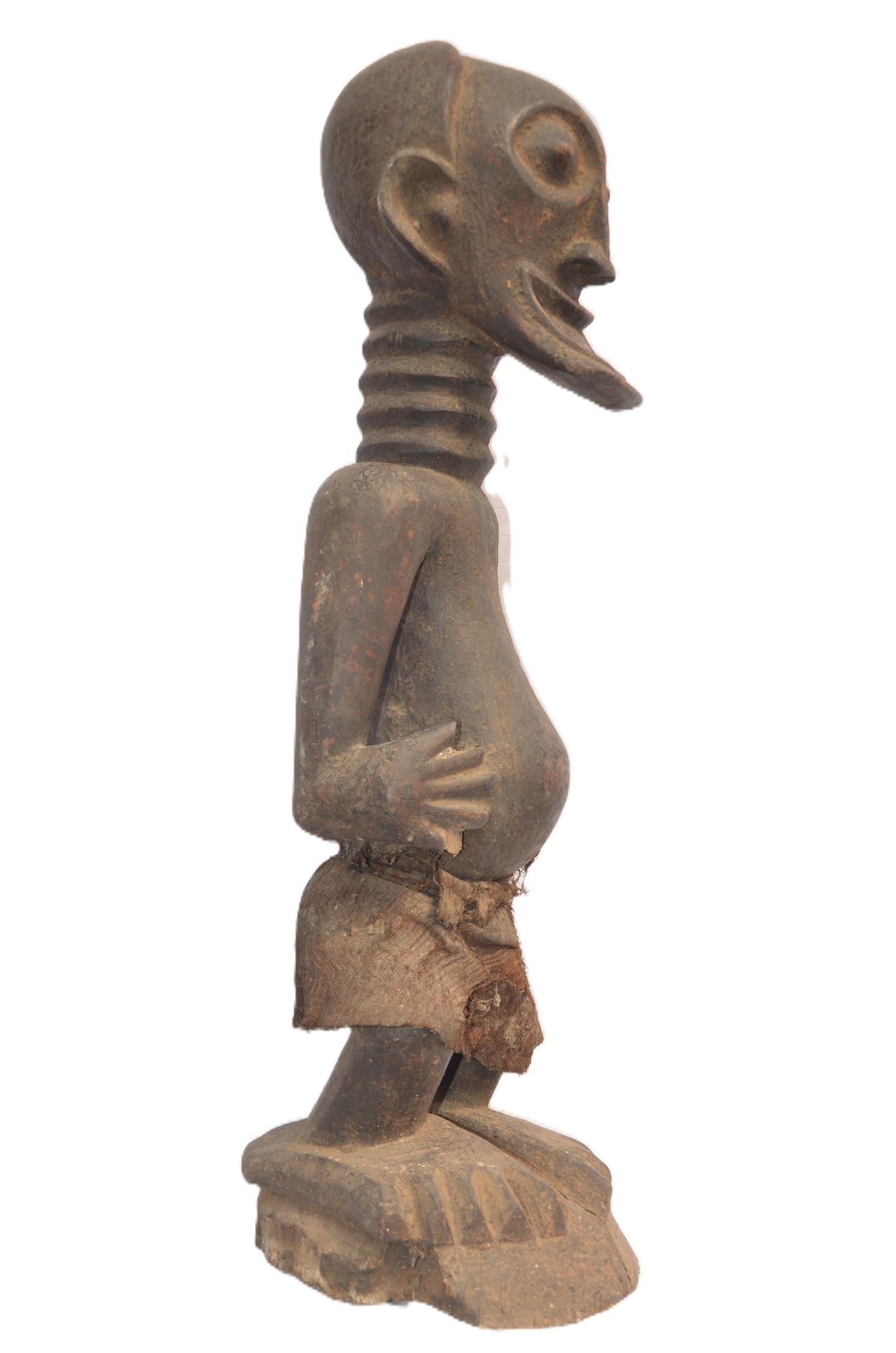 Vintage Songye Statue – 29" Hand-Carved Wood Sculpture – Congo Ancestor Art