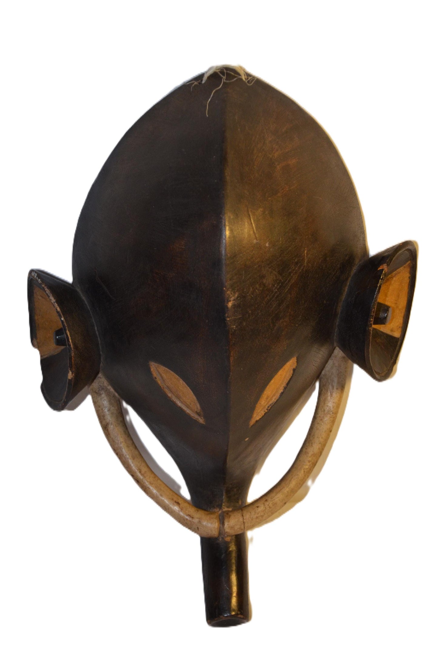 Afo Elephant Mask – 17" Hand-Carved Wood Wall Art – Nigeria Tribal Decor
