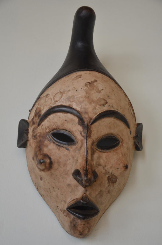 Kongo Phemba Mask – 23" Maternity Spirit Wall Decor – Congo Tribal Wood Mask