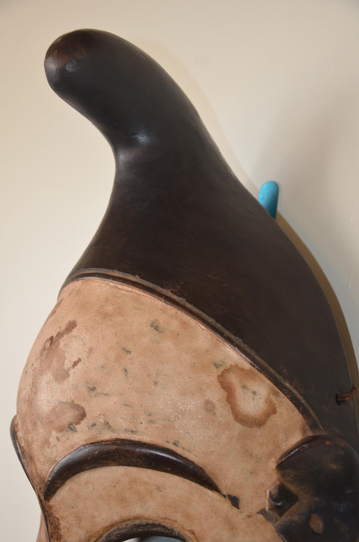 Kongo Phemba Mask – 23" Maternity Spirit Wall Decor – Congo Tribal Wood Mask