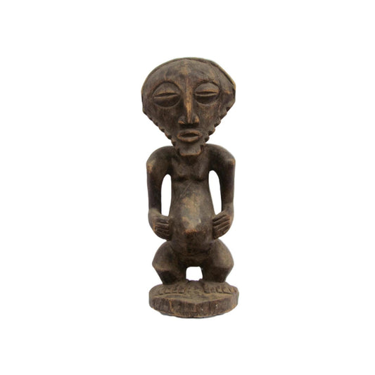 Antique Bembe Female Figure – Congo Tribal Wood Statue – African Ancestor Art