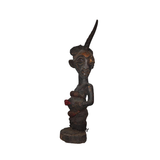 Chibinda Songye Statue – Hand-Carved African Wood Sculpture – Congo Tribal Art