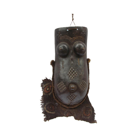 Vintage Luba Mask – Hand-Carved Wood Wall Hanging – African Congo Tribal Art