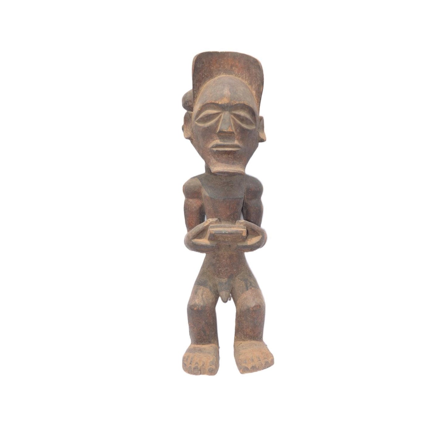 Authentic Chokwe Ndekese Male Statue – African Tribal Art – Hand-Carved Congo Art