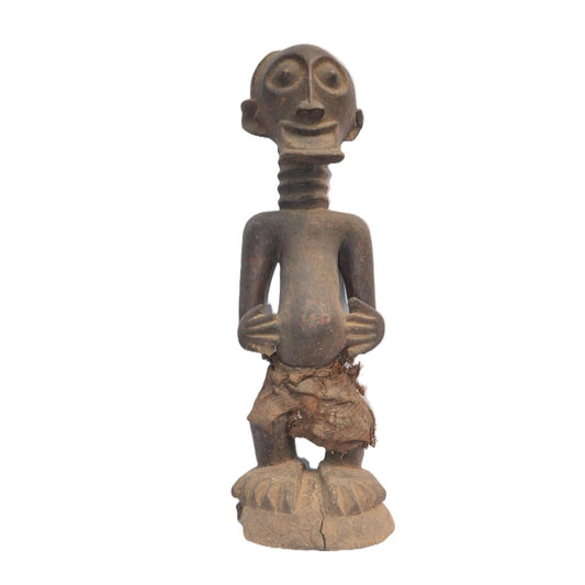 Vintage Songye Statue – 29" Hand-Carved Wood Sculpture – Congo Ancestor Art