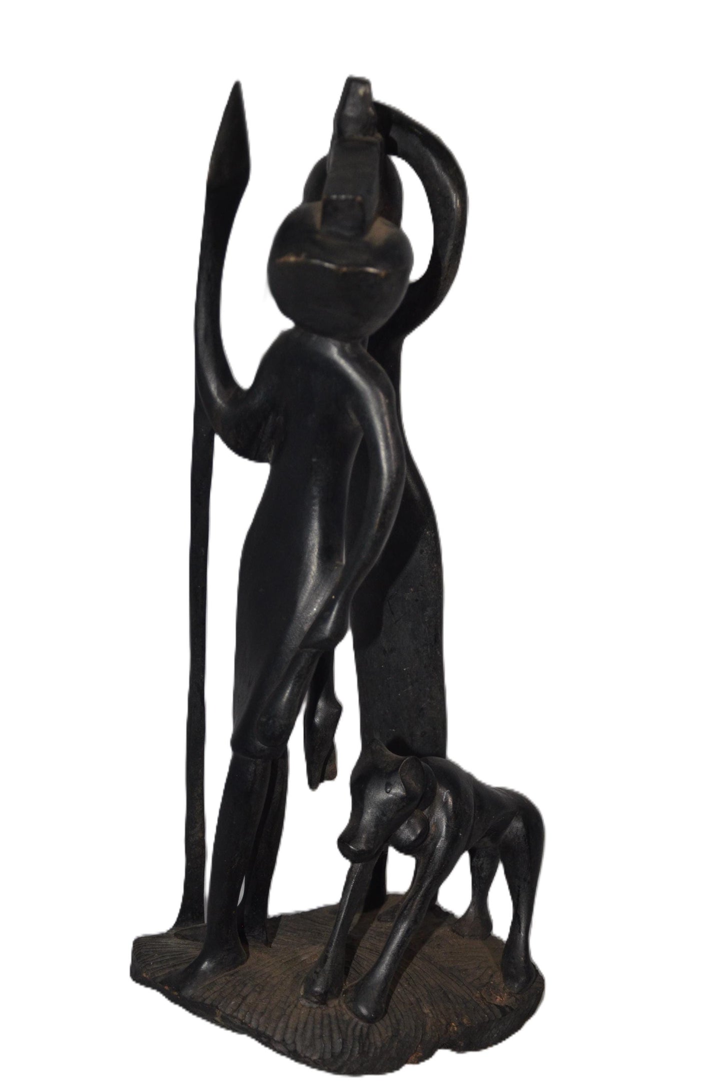 Makonde Family Tree Statue – 20" Ebony Wood Carving – Tanzania Tribal Art