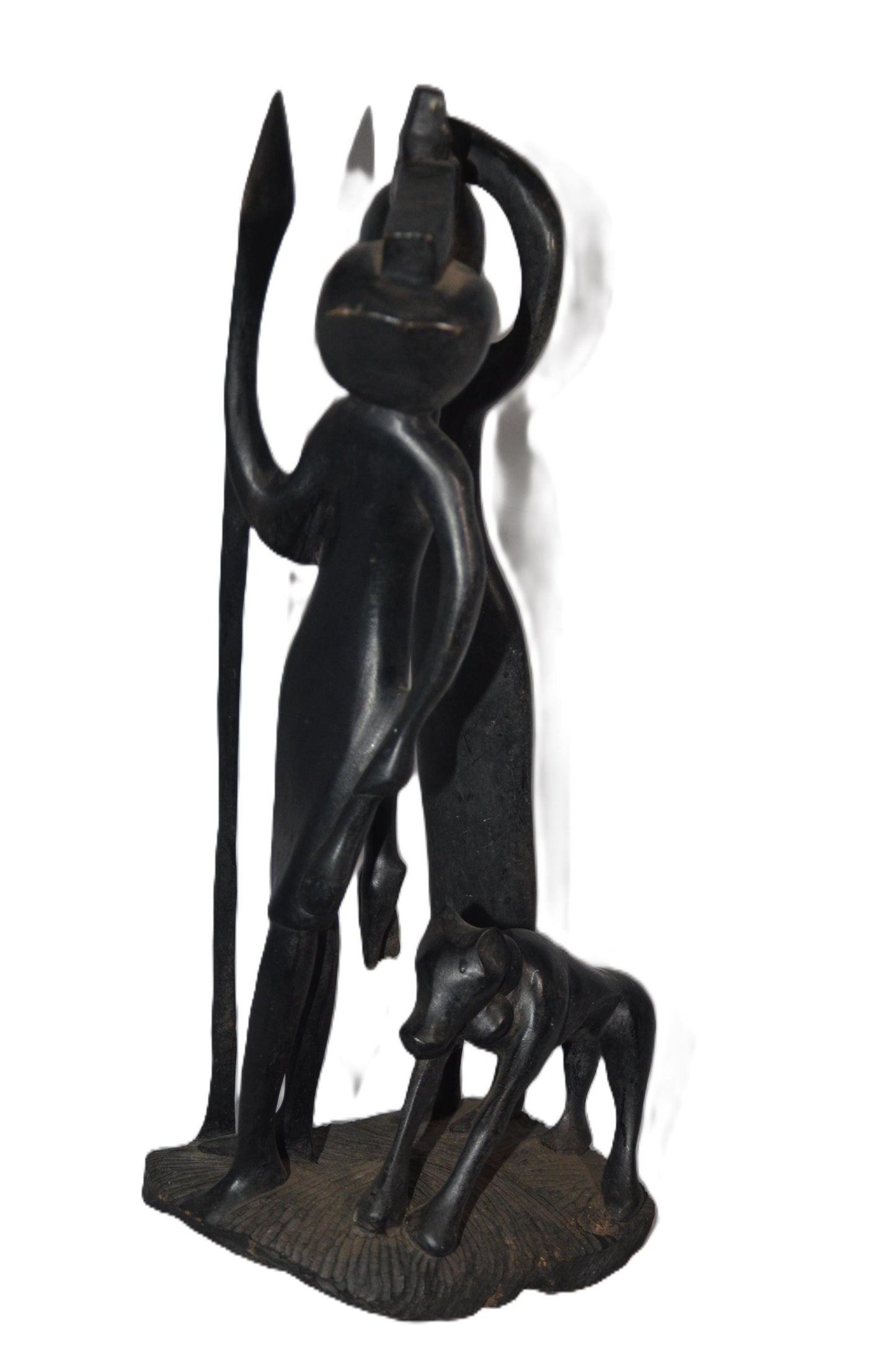Makonde Family Tree Statue – 20" Ebony Wood Carving – Tanzania Tribal Art