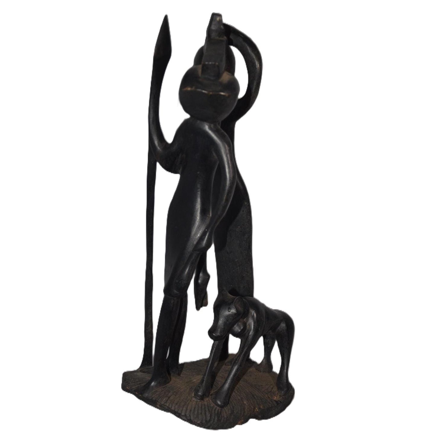 Makonde Family Tree Statue – 20" Ebony Wood Carving – Tanzania Tribal Art