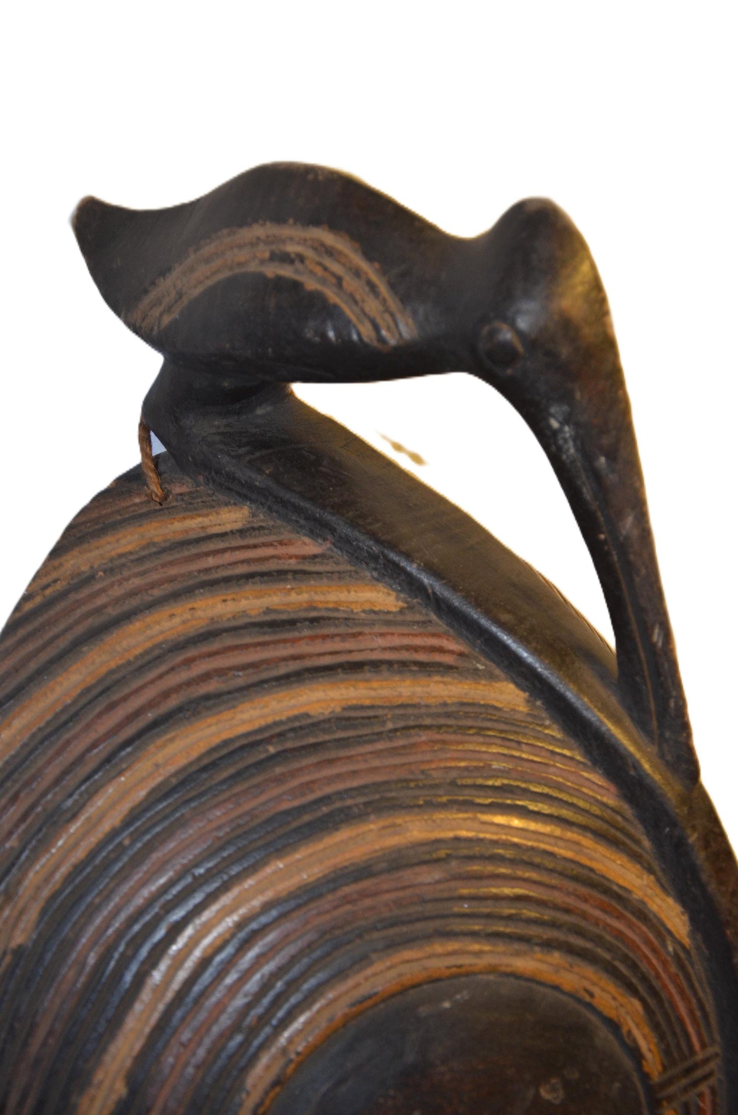 Vintage Luba Mask – 17" Hand-Carved Wood Wall Art – Congo Tribal Spirit Mask