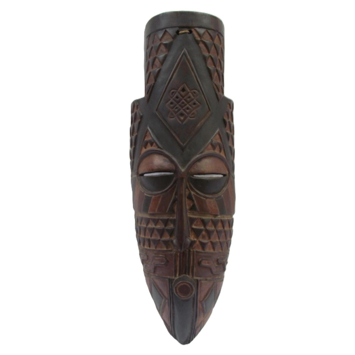 Rare Yela / Mbole Mask – 29" Brown Wood – Congo DRC African Tribal Gallery Art