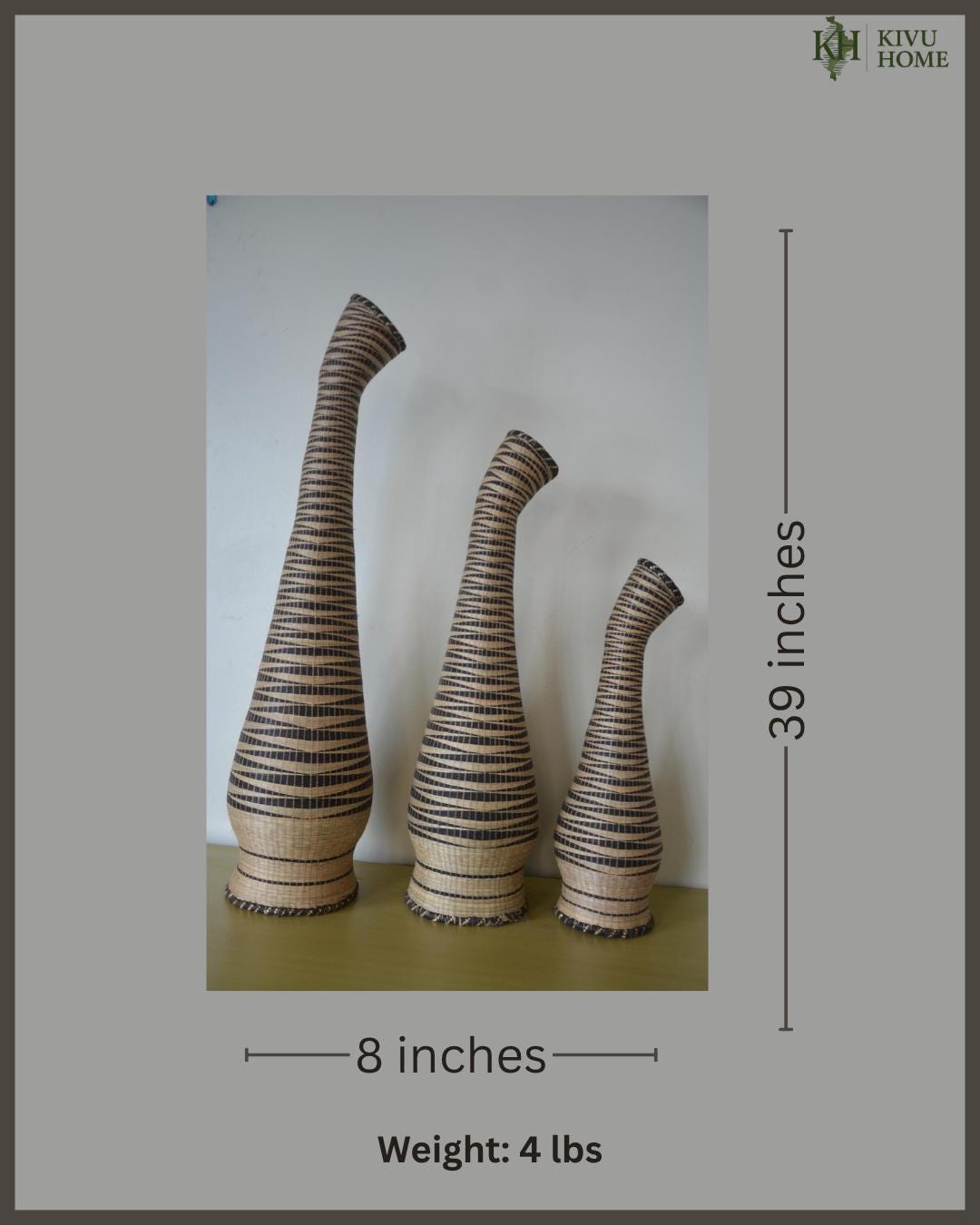 Rwanda Wedding Basket Vases – Handwoven Agaseke – African Decor
