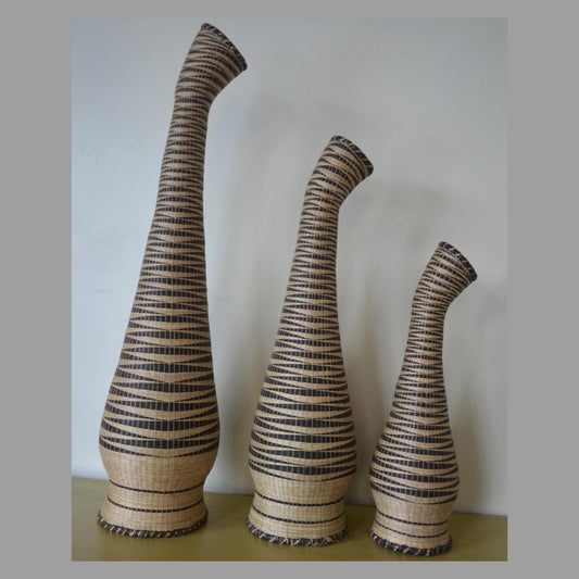 Rwanda Wedding Basket Vases – Handwoven Agaseke – African Decor