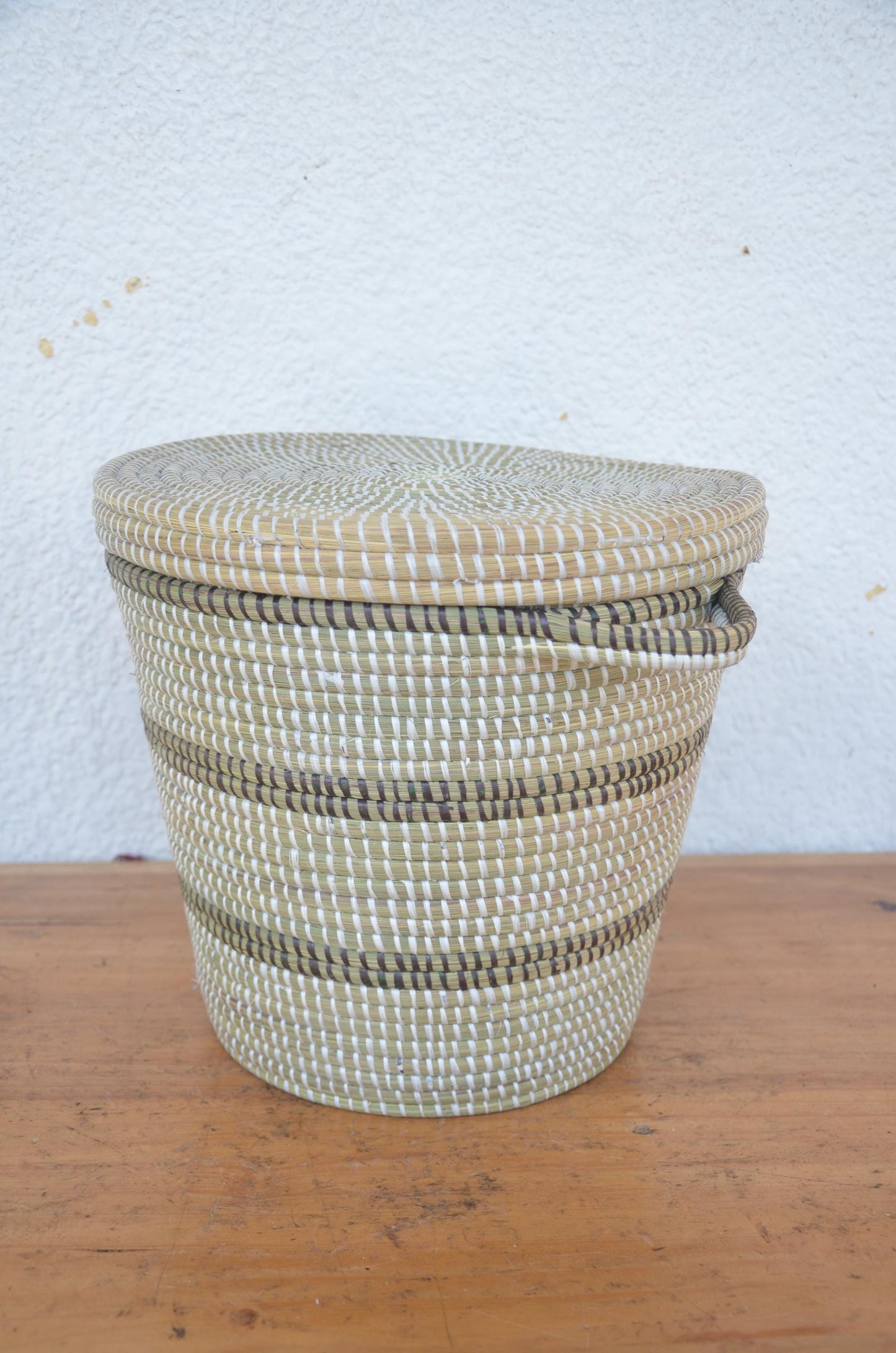 Handwoven Inkangara Basket – 12" Rwandan Agakangara – Traditional Storage Art