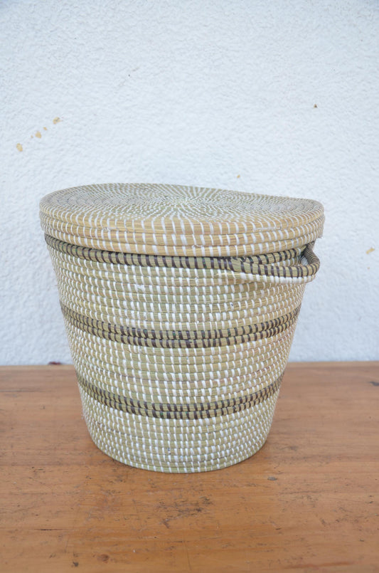 Handwoven Inkangara Basket – 12" Rwandan Agakangara – Traditional Storage Art