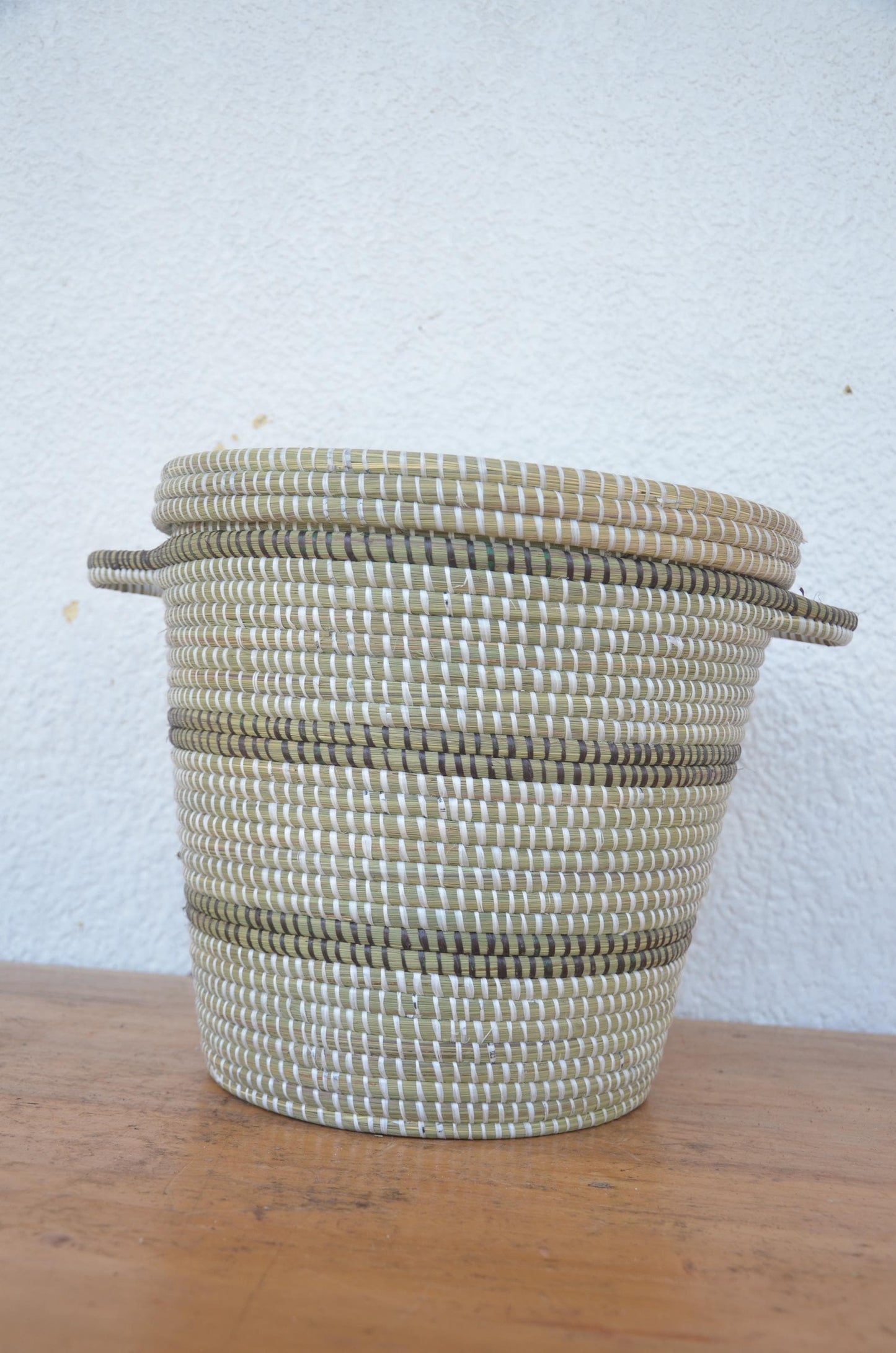 Handwoven Inkangara Basket – 12" Rwandan Agakangara – Traditional Storage Art