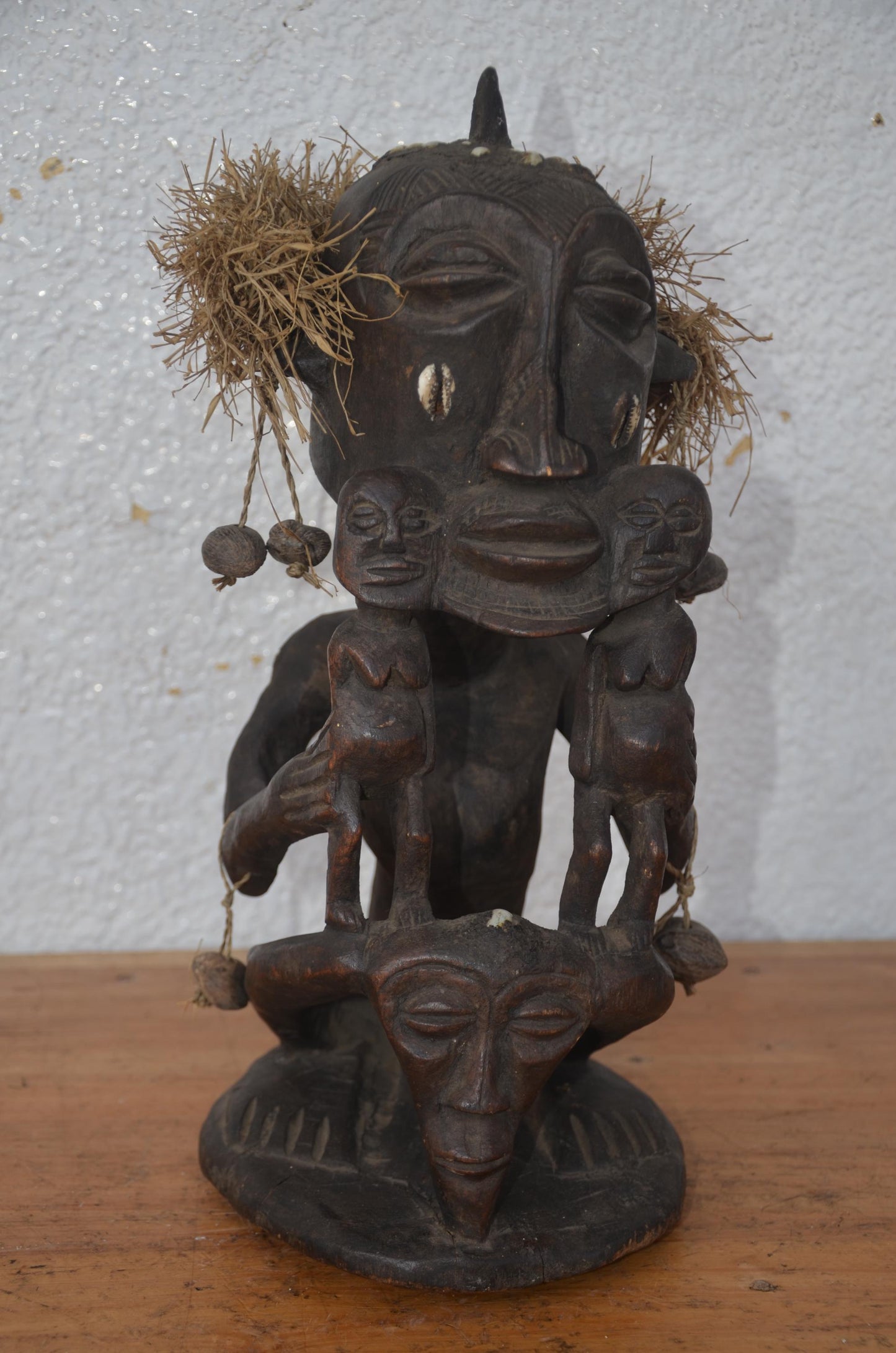 Kimbirigiti Power Figure – 16" Hand-Carved Wood – Congo Tribal Fetish Art