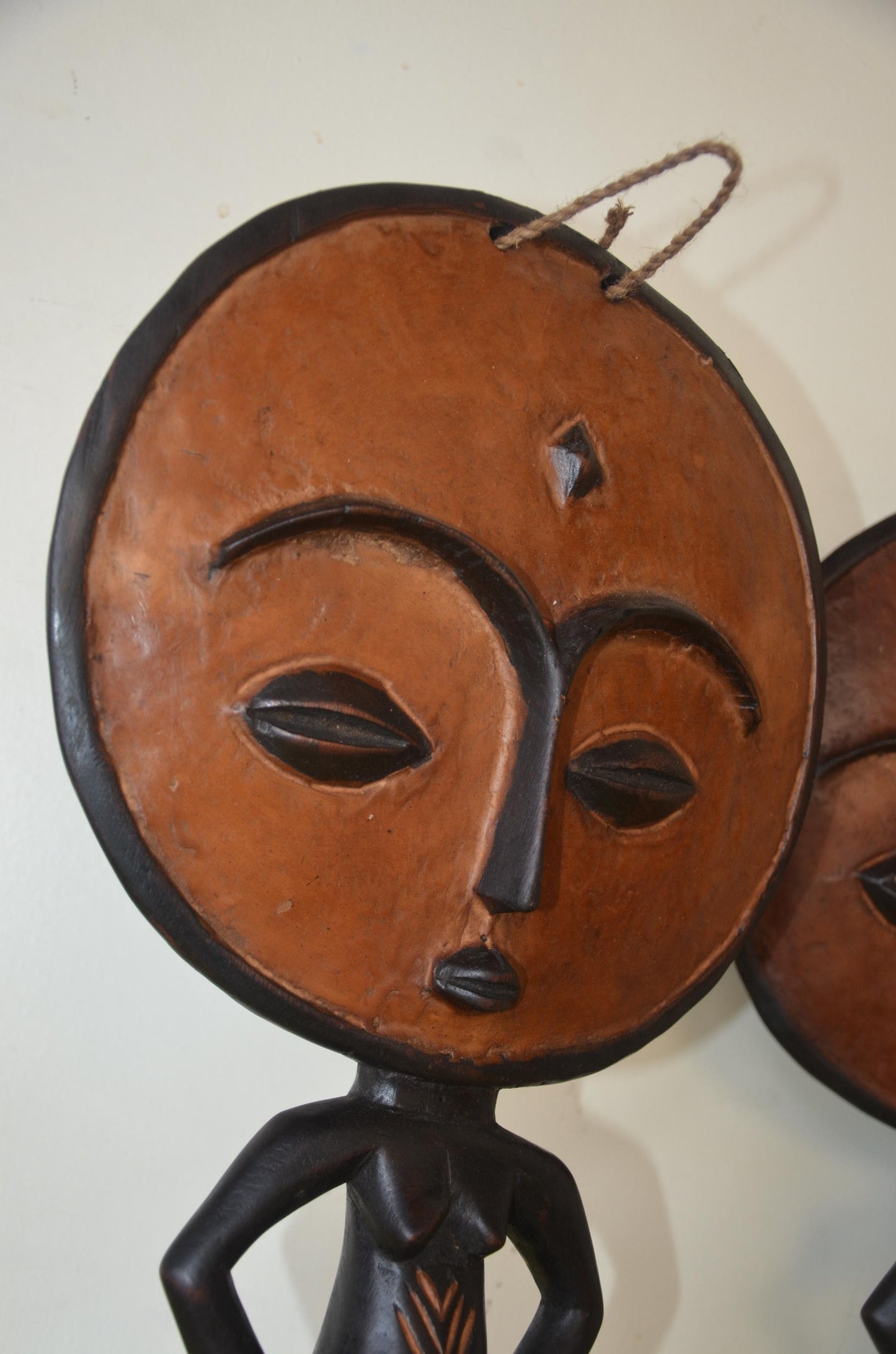 Ashanti Akua'ba Statue – 17" Hand-Carved Wood – Ghana Fertility Ritual Art
