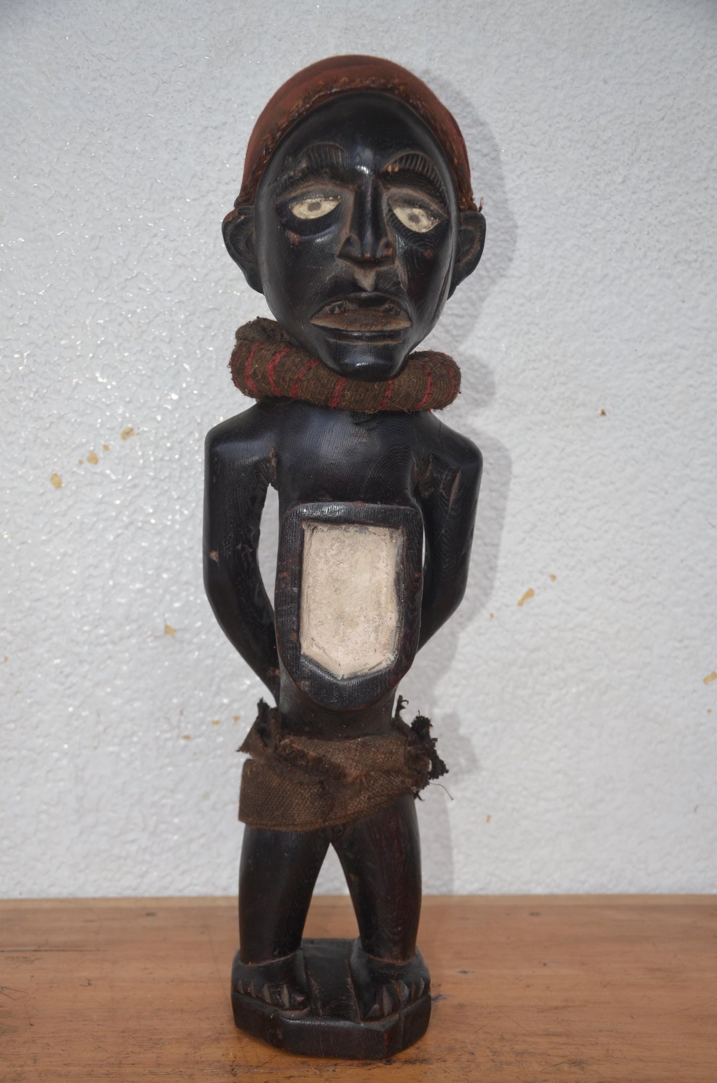 Luba Ancestor Statue – 23" Hand-Carved Wood – Congo Tribal Prestige Art