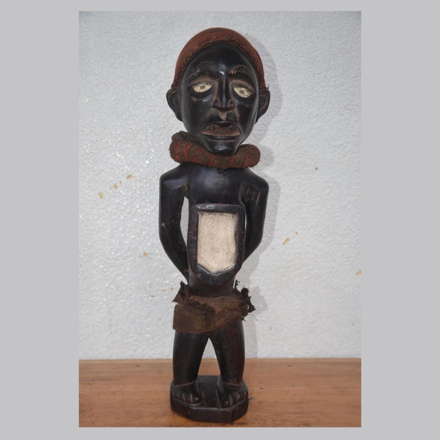 Luba Ancestor Statue – 23" Hand-Carved Wood – Congo Tribal Prestige Art