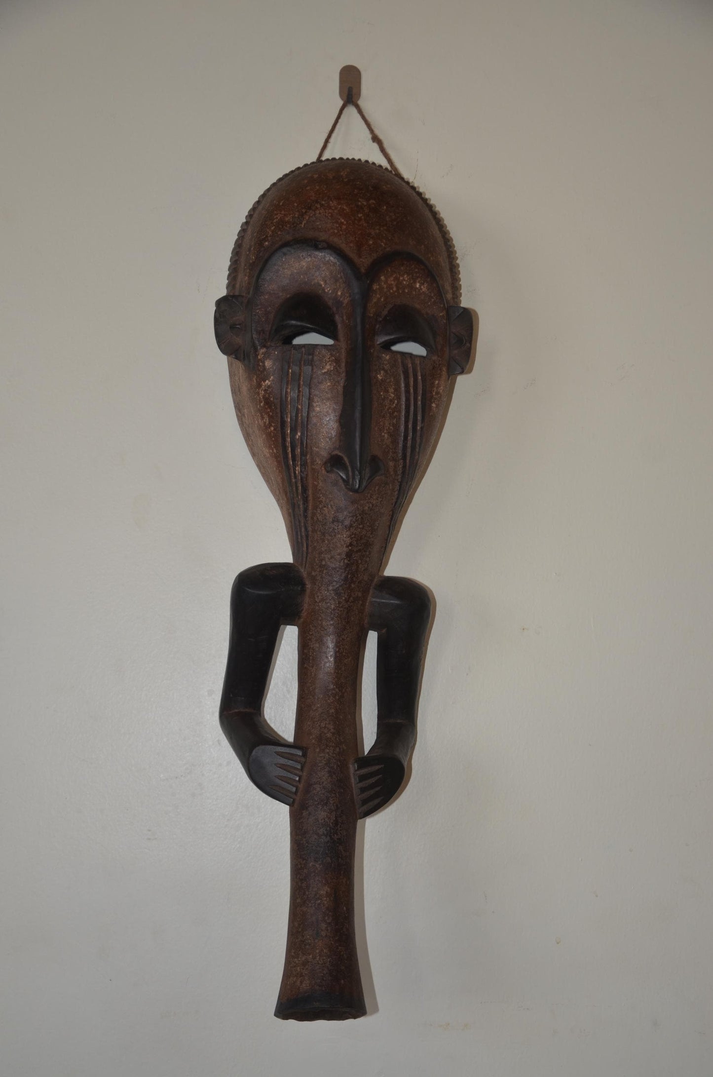Fang Ngil Mask Gabon | African Tribal Wall Decor | Hand Carved Wood Art