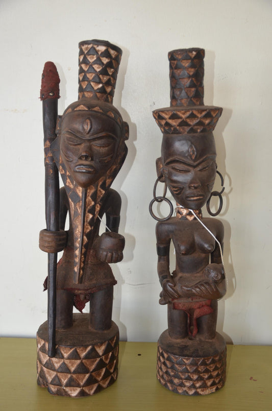 Yoruba Ere Ibeji Twin Figure | African Wood Sculpture | Nigerian Tribal Statue