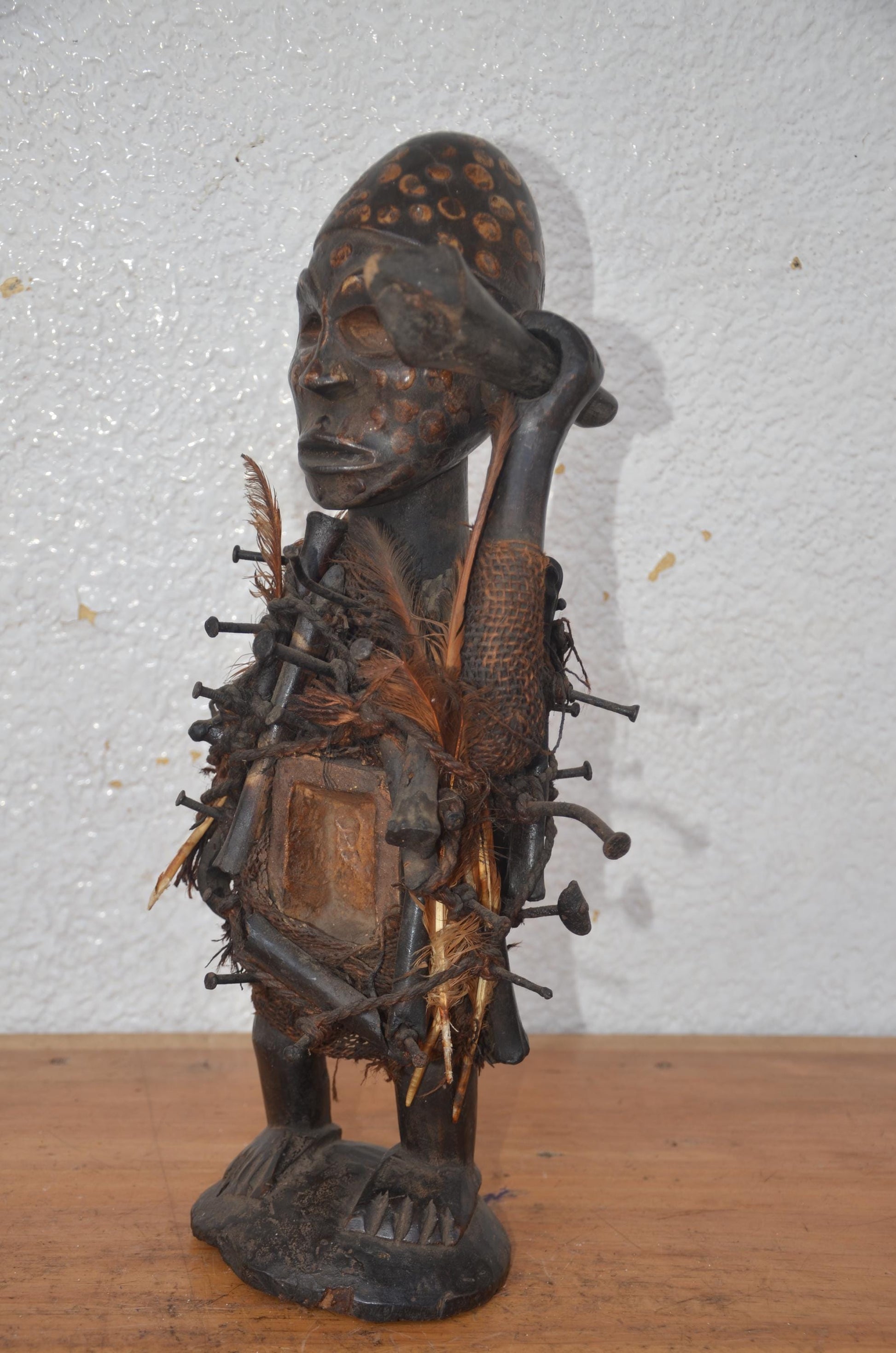 Songye Nkisi Power Figure | African Wood Sculpture | Congo Tribal Statue