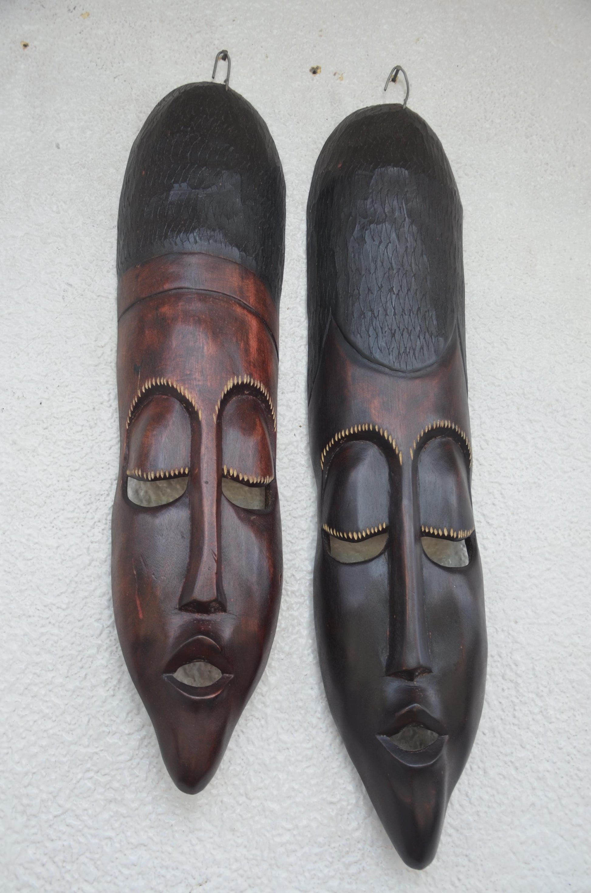 Bacyaba Couple Figure Rwanda | African Wood Sculpture | Tribal Love Statu