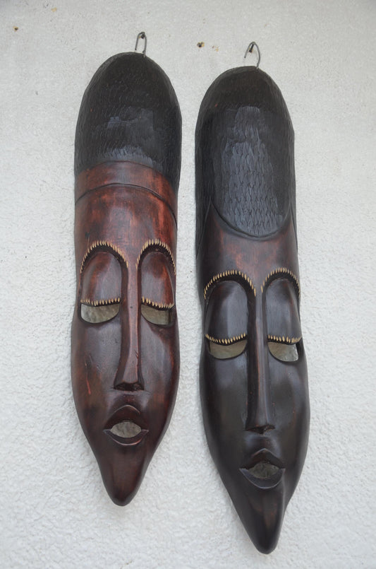 Bacyaba Couple Figure Rwanda | African Wood Sculpture | Tribal Love Statu