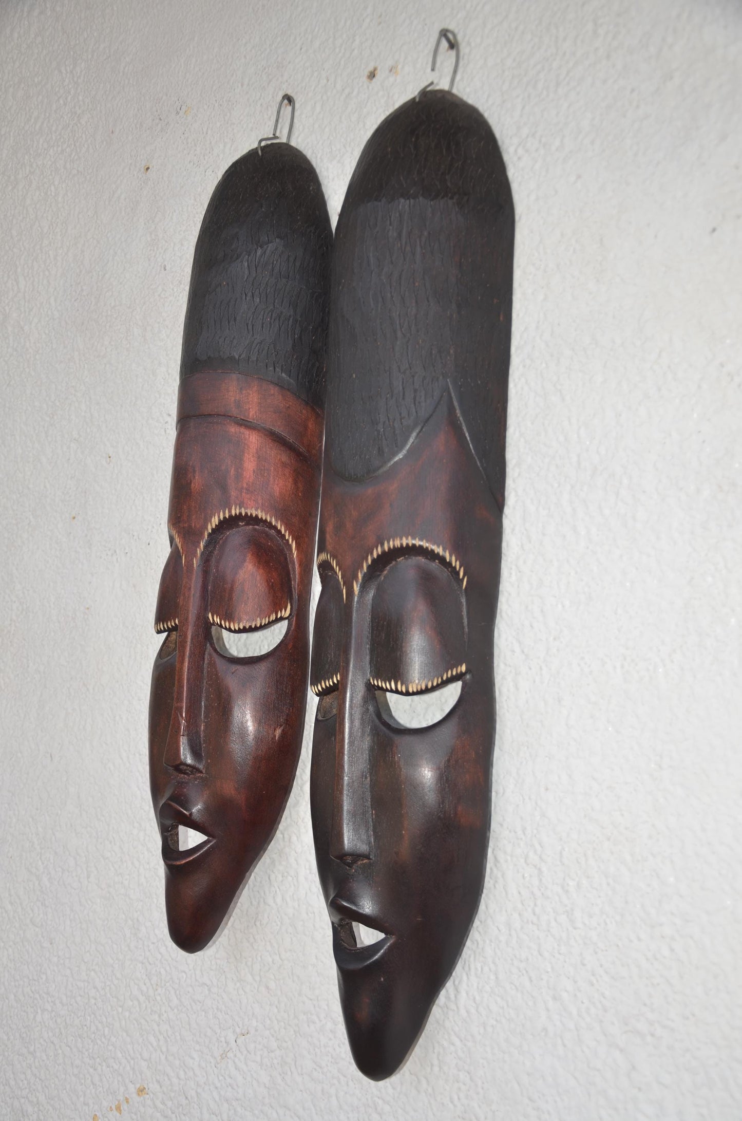 Bacyaba Couple Figure Rwanda | African Wood Sculpture | Tribal Love Statu