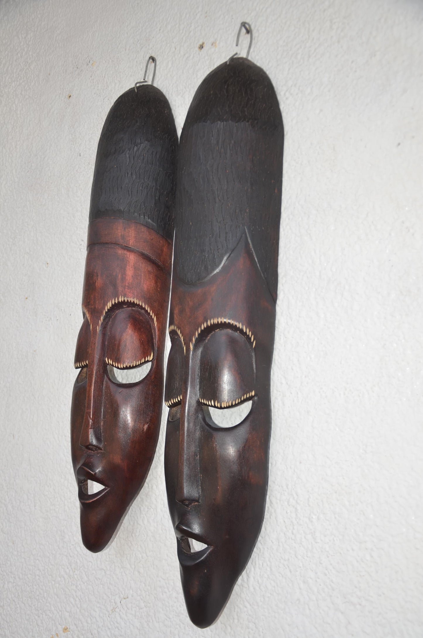 Bacyaba Couple Figure Rwanda | African Wood Sculpture | Tribal Love Statu