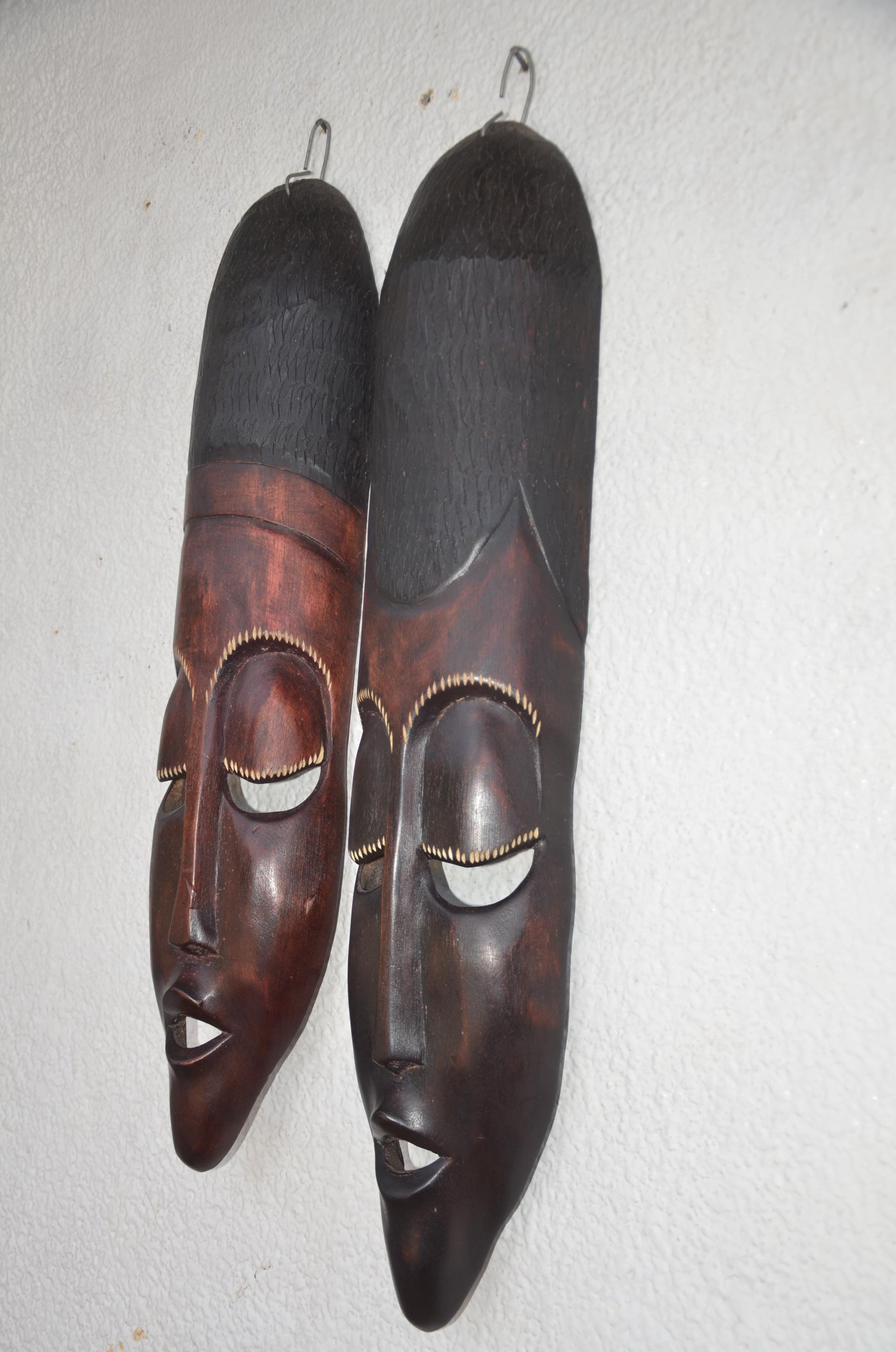 Bacyaba Couple Figure Rwanda | African Wood Sculpture | Tribal Love Statu