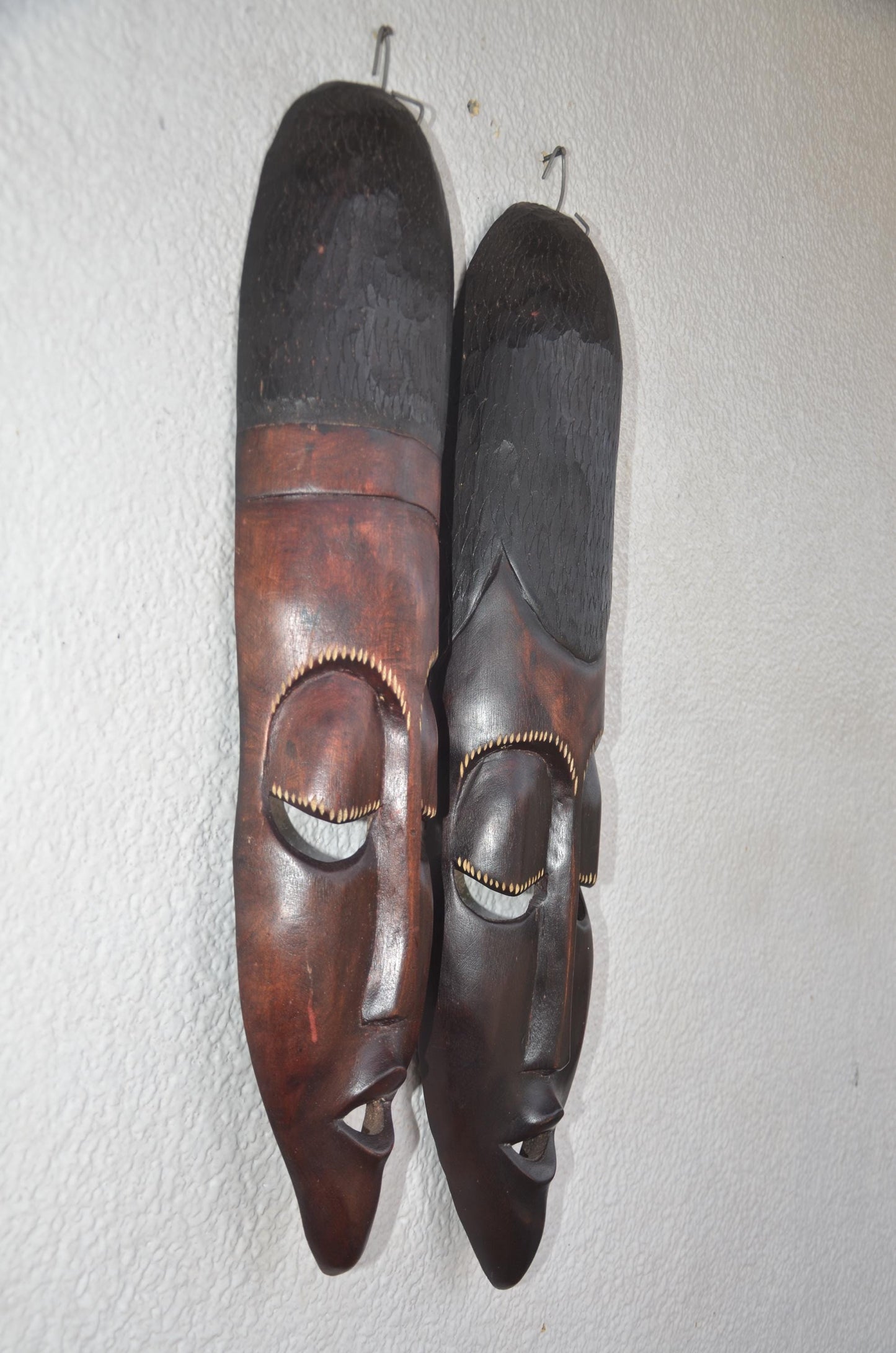 Bacyaba Couple Figure Rwanda | African Wood Sculpture | Tribal Love Statu