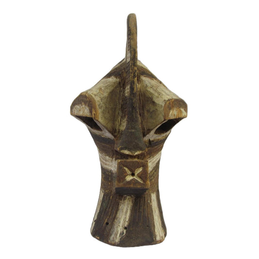 Ancient Songye Kifwebe Mask – 21" Hand-Carved Wood – Congo DRC Ethnic Art