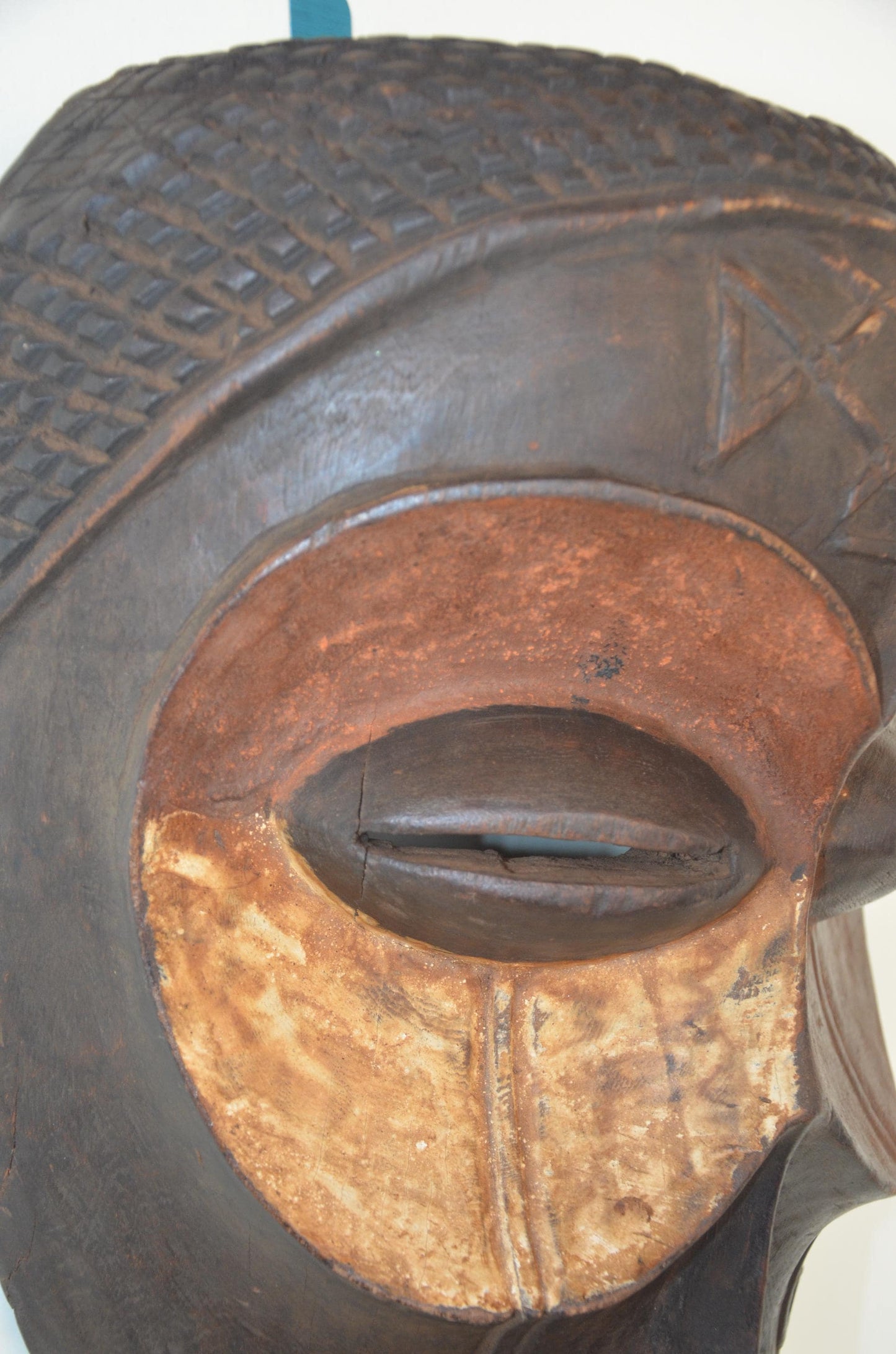Chokwe Mwana Pwo Mask | Hand-Carved Pigment Wood Wall Decor | Congo Ancestor Art