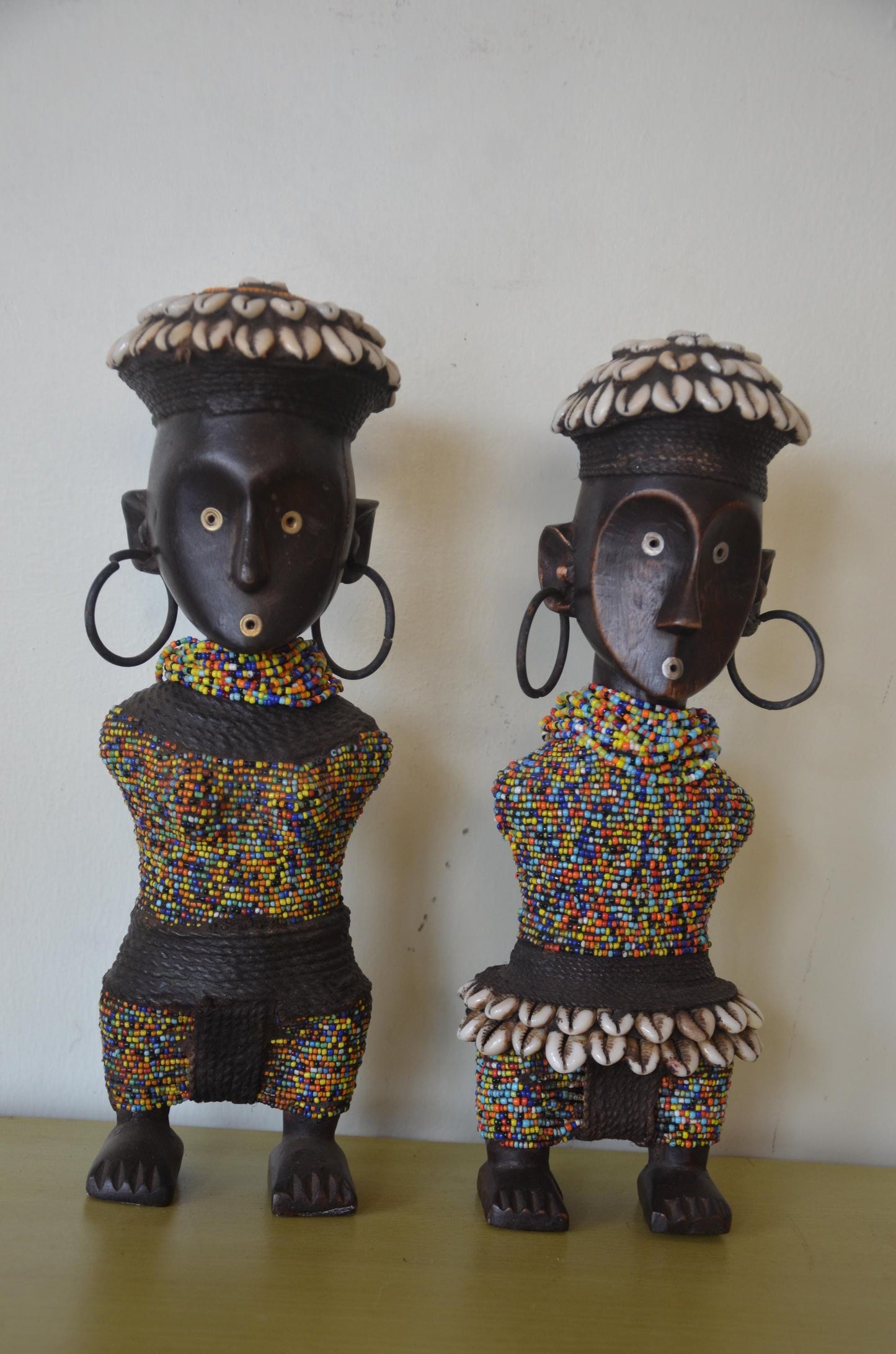 Namji Fertility Doll – 14" Hand-Carved Wood – Cameroon Dowayo Tribal Art