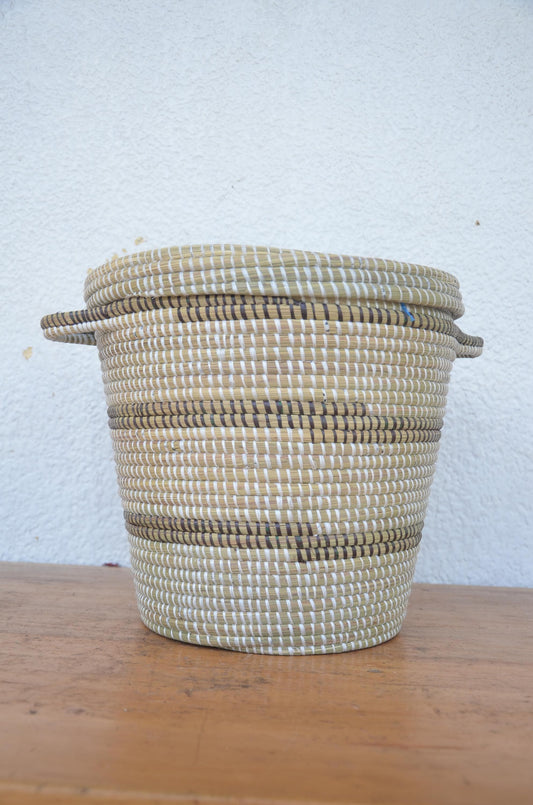 Handwoven Inkangara Basket – 12" Rwandan Agakangara – Traditional Storage Art