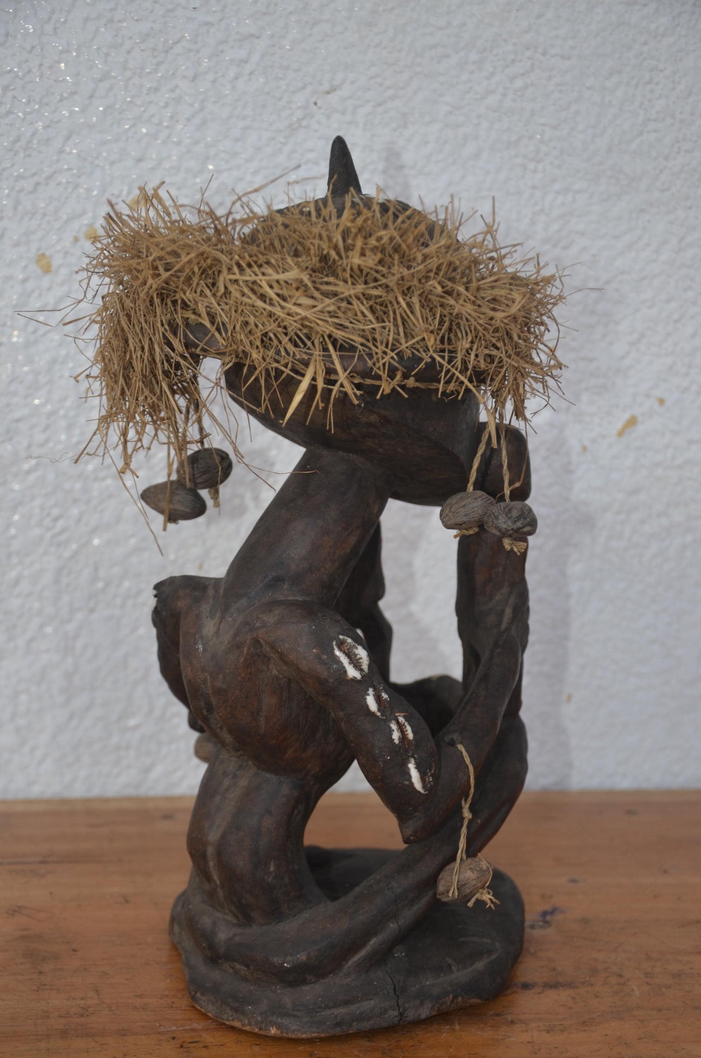 Kimbirigiti Power Figure – 16" Hand-Carved Wood – Congo Tribal Fetish Art
