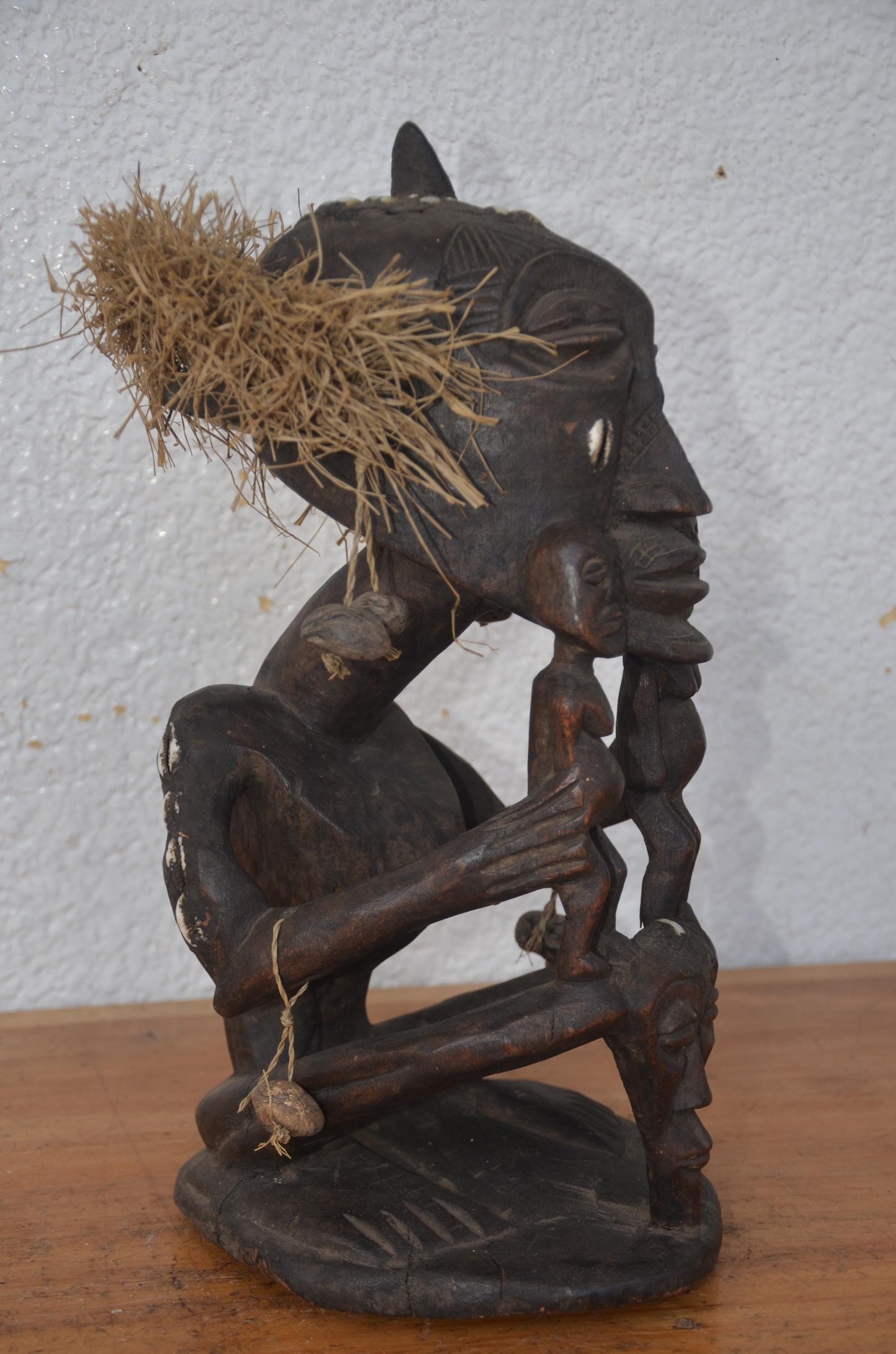 Kimbirigiti Power Figure – 16" Hand-Carved Wood – Congo Tribal Fetish Art